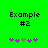 Green background with black text 'Example #2' and five purple and gray puzzle pieces in two configurations.