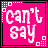 pixelated frames on a bright pink background with white text and star symbols, showing sequential animation of a character's pose and text changes