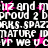 Animated text repeats with pink starbursts on black background, white pixelated letters show 'iz and miz and m', 'proud 2 b', 'rks.spaz', 'nature id', 'vr we o cvr we o'