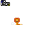 Pixelated lion icon with orange fur and blue 'Go' text, transitioning through multiple states including static poses and animated text variations.