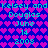 Pixelated text displays 'Kelsey and Kelsey and Douglas' with date 'June 14 2008' repeated twice on a heart-patterned background.