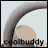 A 4x3 contact sheet of a 12-frame animated icon showing sequential motion of wooden logs and curved branches against a gray background, with "coolbuddy" text visible in each frame.