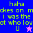 Pixelated text and star icons on blue, purple, and pink backgrounds with green and yellow text.
