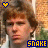 repeated pixelated images showing a person with light brown hair and a white shirt, each overlaid with blue text reading 'SNAKE' and small heart symbols in yellow or blue