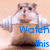 A hamster-like animal in a brown outfit holds a barbell with both paws, with text "Watch this" in different colors across three