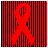 Red ribbon symbol on black and red striped background with pixelated text overlays in various states.
