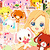Pixelated anime-style character with repeated figures, pastel background, and visible animation frame differences