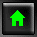 Green pixelated house icon on dark gray background with three variations showing different glow effects.