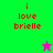 A four- displays red text 'i love brielle' on green and pink backgrounds with a star icon in the bottom-right