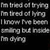 Static pixelated image with multiple lines of distorted text on a black background, showing partial phrases like 'I'm tired of trying' and 'I know I'm being', with visible pixelation and low resolution.