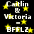 Black background with white text and yellow stars; 'Caitlin & Victoria = BFFLZ' repeated in two , stars animate around the text