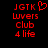 Red pixelated text and a heart symbol on black background, with one version showing the heart as hollow outline.