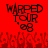 Red background with black pixelated text reading "WARPED TOUR '88" and a crowd of silhouetted figures below.