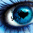 Blue eyes with heart-shaped pupils display text phrases across three : 'love you', 'sooo much', and 'you're my best friend'