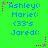 Green background with blue text listing names and a pink star animation; the star's color and position change across frames.