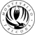 Black and white pixelated circular icon with a central abstract shape surrounded by concentric rings and scattered dots.