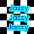 Pixelated text displays 'Jazzy' and 'Fizzle' in cyan and magenta on a black-and-white checkered background with a purple '<3' symbol.