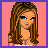 Pixel art contact sheet showing a 3x2 grid of animated frames featuring a cartoon woman and pink dress with text reading "Brunette Is The New Blonde!" on a coral background.