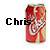 Static pixelated buddy icon with partial text and abstract red-and-green pattern on white background.