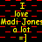 Yellow text and red checkered background repeat in a pattern with 'Madi Jones' and 'I love a lot =]' visible
