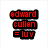 Pixelated collage of Edward Cullen images with text overlays including "edward cullen = luv" and "bite me".