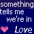 A 50x50 pixel animated contact sheet showing four identical frames of a blue background with repeated text and heart symbols in white, pink, and light purple.