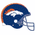 A split-frame contact sheet showing a Denver Broncos football helmet icon on the left and green text reading "Original Icons .com" on the right against a dark background.