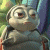 A pixelated animated contact sheet showing a character from A Bug's Life on the left and green text reading "Original Icons .com" on the right against a dark background.