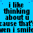 Blue background with repeated black text reading "i like thinking about u cause that's when i smile" in a pattern, no visible animation changes