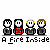 Animated contact sheet showing 11 frames of a pixel art icon featuring band members and text for 'A Fire Inside' by AFI, with sequential animation changes from static figures to fiery logo transition.