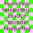 Green and pink checkered background with repeated purple text reading 'twin=twin telepathy LK+JC= "blonde"' in a pattern