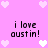 Pixelated pink background with repeated text and heart symbols in white and light pink.