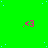 Green background with scattered light blue dots and multiple pink '<3' symbols