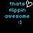 Pixelated cyan text and symbols on black background, with one version showing a white heart outline replacing the 'o' in 'thats'.