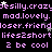 Animated pixel art displays repeating text phrases in purple on black background with scattered white stars.