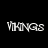 Four display the word 'VIKINGS' in white pixelated text against varying yellow and black backgrounds with different lighting effects