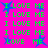 Bright pink background with repeating green text "I LOVE ME" and blue star shapes in a pattern
