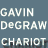 A 3x2 contact sheet of six animated frames featuring Gavin DeGraw's 'Charriot' album art with multiple poses and expressions, including text overlays on a gray background.