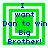 Four green square frames with blue text reading "I want Don to win Big Brother!" where the central green square alternates between solid and white in each frame.