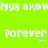 A bright green background displays repeated white text and light blue heart symbols in a pattern