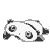 Pixelated black-and-white animation of a panda-like figure in various poses on gray background.