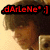 Pixelated image of a person with brown hair and light skin, overlaid by red text reading '.darlene :)'.