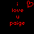 Red pixelated text and a heart symbol on a black background, with the heart symbol present in one view and absent in another.