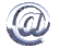 metallic @ symbols in various 3D orientations and sizes on a gray background, with some symbols showing striped internal patterns