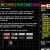 Pixelated static image showing a grid of colored squares and text blocks on dark background with small icons at bottom.