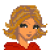 Pixelated cartoon-style icon shows a woman with curly blonde hair, green eyes, and a red top, with 'Cap Girly' text below.