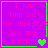 Purple background with pink text reading "I luv him but he doesn't luv me back!!!" and green border; four variations show different small symbols at bottom-right.