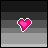 A 3x2 contact sheet of six animated frames showing a pixelated text-based animation with a pink heart icon and sequential white text on gray gradients, transitioning from "it takes secs to fall in" through "love but" to "4eva to fall OUT".