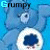 Animated contact sheet of a blue Care Bear character with