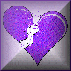 A purple heart-shaped icon with a broken section revealing white pixels, next to text reading "Honored Babies" on a gradient background.